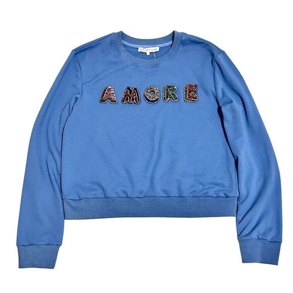 Endless Rose Amore Embellished Spell-out Sweatshirt L Valentine’s Romantic Cute - Picture 1 of 8